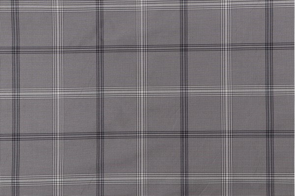 Scalamandre Damina Plaid Silk Decorator Fabric in Nero