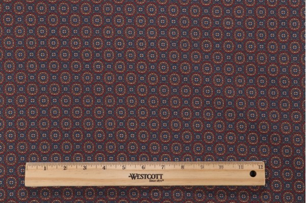 Scalamandre Paolo Fiore Tapestry Upholstery Fabric in Red/Blue