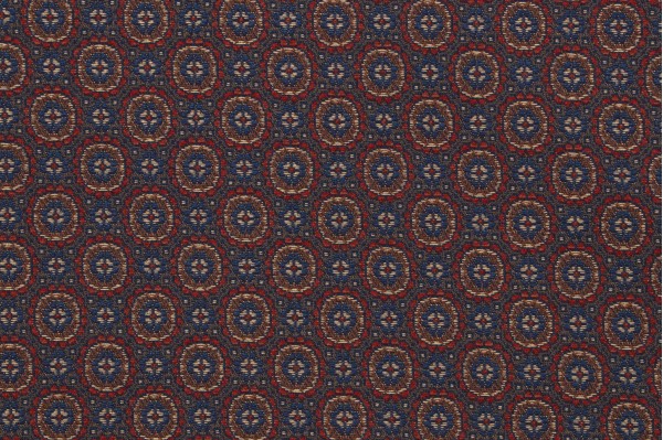 Scalamandre Paolo Fiore Tapestry Upholstery Fabric in Red/Blue
