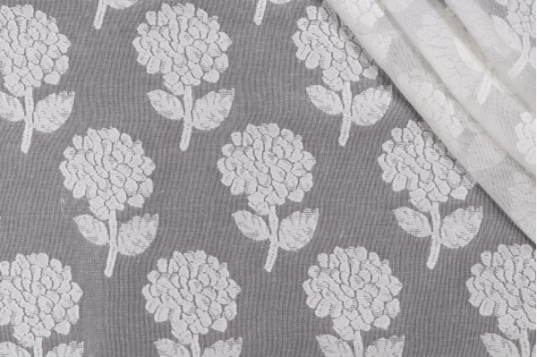 Fonthill Madras Sheer Lace Drapery Fabric in Cream for Scalamandre