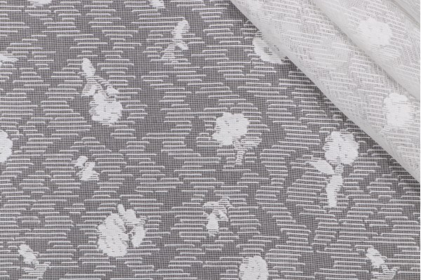Fonthill Madras Sheer Lace Drapery Fabric in Cream for Scalamandre