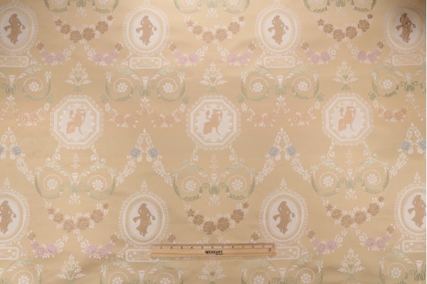Scalamandre Operato Classico Silk Tapestry Upholstery Fabric in Gold