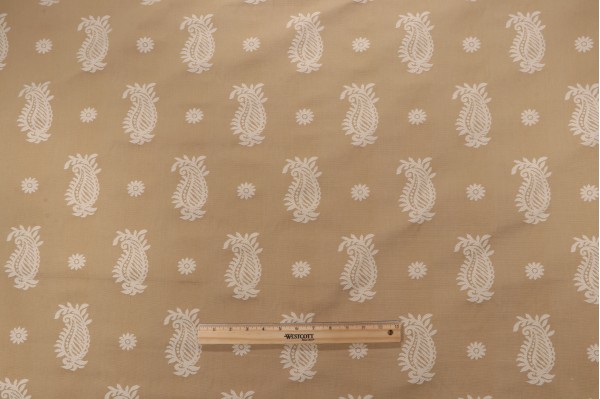 Thibaut Wharton Paisley W74136 Damask Upholstery Fabric in Caramel