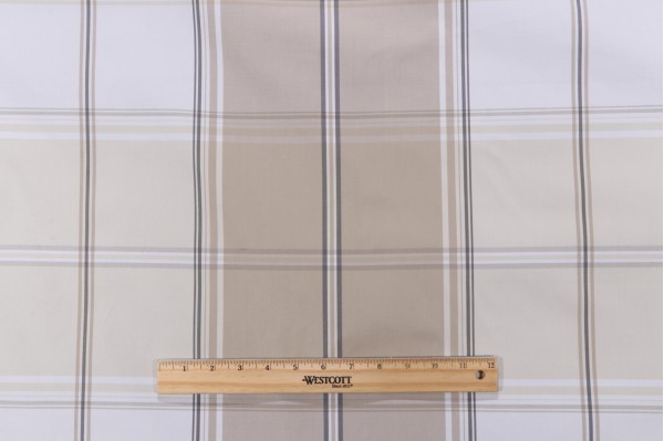 Thibaut New England Plaid W724313 Woven Decorator Fabric in Beige