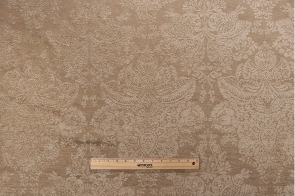 Thibaut Cape Damask W79068 Woven Chenille Upholstery Fabric in Taupe