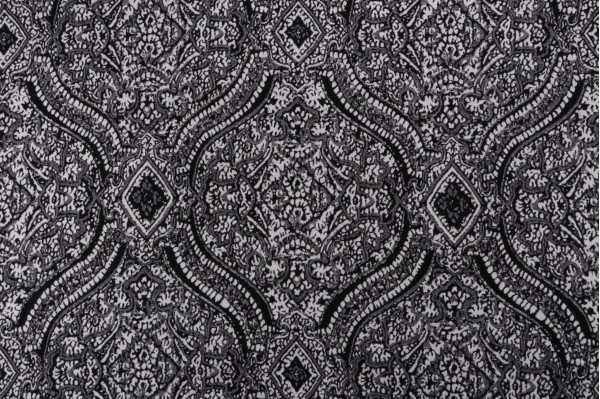 Thibaut Tulsi Paisley W80312 Woven Solution Dyed Acrylic Outdoor Fabric in Black