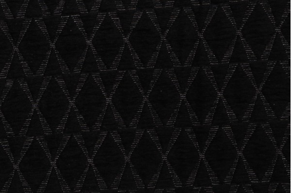 Puff Diamond Woven Chenille Upholstery Fabric in Midnight
