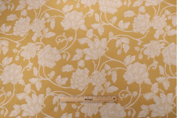 Scalamandre Turin Flamingo Woven Upholstery Fabric in Mustard