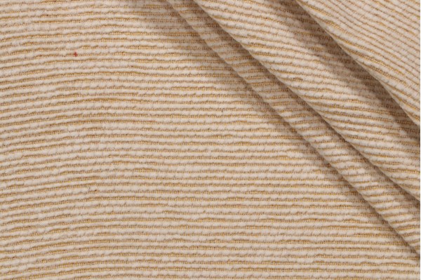 Grey Watkins Chez Neal Shadow Woven Chenille Upholstery Fabric in Creme for Scalamandre