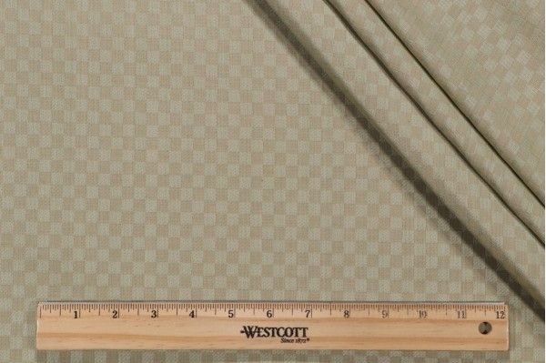 Grey Watkins Sophia Square Woven Decorator Fabric in Pale Green for Scalamandre