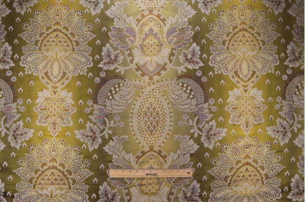 Grey Watkins Silky Shantung Silk Tapestry Upholstery Fabric in Peach Powder for Scalamandre