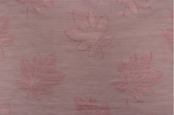 Grey Watkins Falling Leaves Silk Sheer Drapery Fabric in Red for Scalamandre