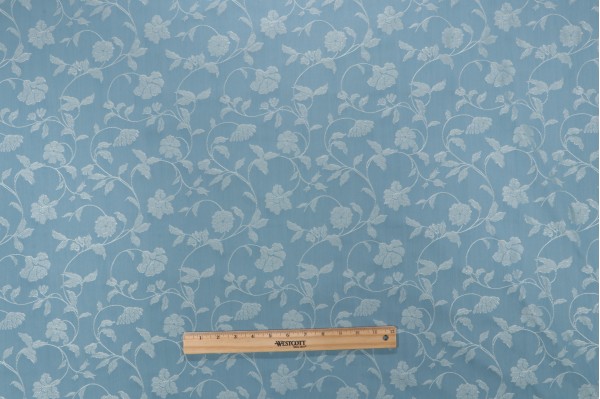 Grey Watkins Damasco Amboise Decorator Fabric in Celeste for Scalamandre