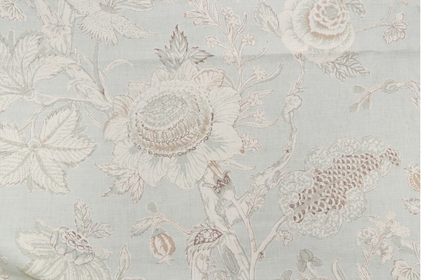 Thibaut Rittenhouse F94149 Printed Cotton Blend Drapery Fabric in Sea Glass