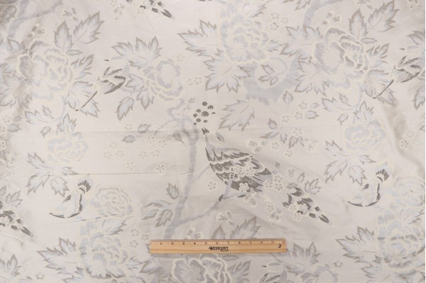 Click for 2.88 Yards Thibaut Songbirds AF1363 Printed Silk Drapery Fabric in Cream Thibaut Songbirds AF1363 Printed Silk Drapery Fabric in Cream