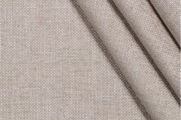 1 Yard Crypton Wiley High Performance Woven Chenille Upholstery Fabric in Flax