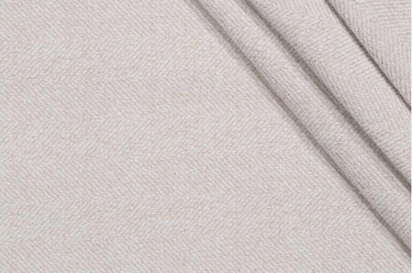 1 Yard Valdese Weavers Begley Performance Woven Chenille Upholstery Fabric in Ivory