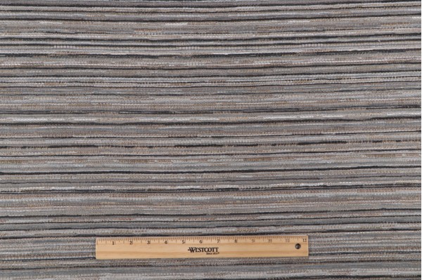 Swagger Woven Chenille Upholstery Fabric in Grey