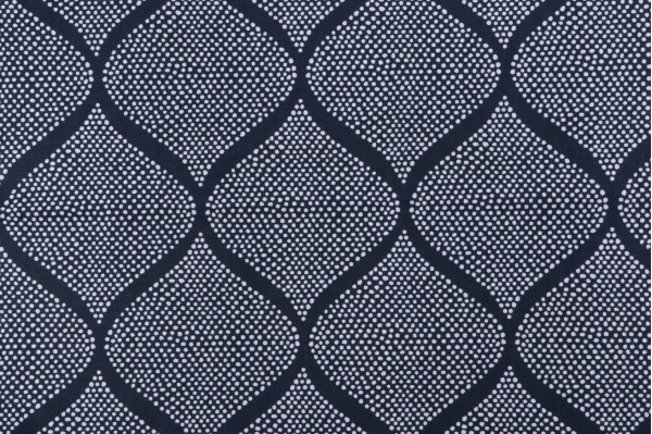 Robert Allen Mocambo Printed Cotton Drapery Fabric in Indigo