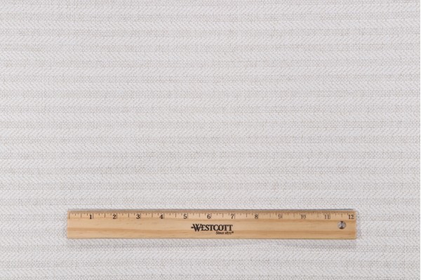 Sample of Stripe Woven Upholstery Fabric in Snow 