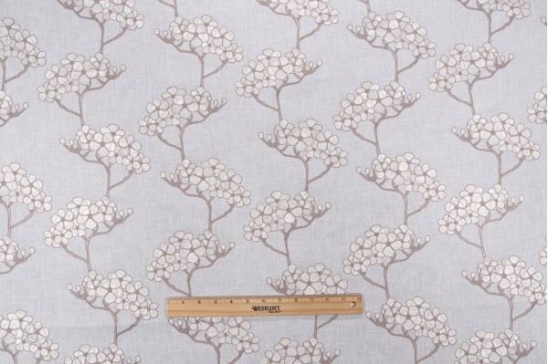 Valiant Fabrics Addison Embroidered Drapery Fabric in Beige 