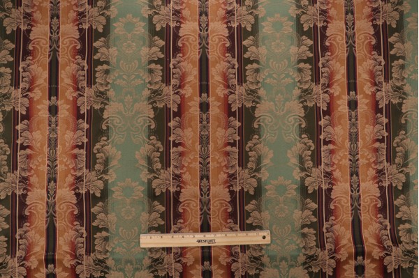 Sicily Damask Upholstery Fabric in Amber 