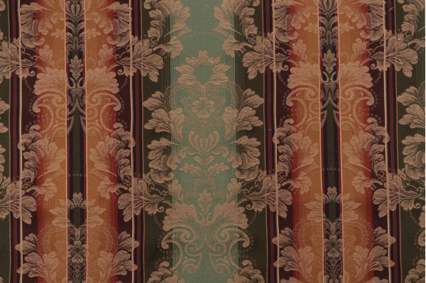 Sicily Damask Upholstery Fabric in Amber 