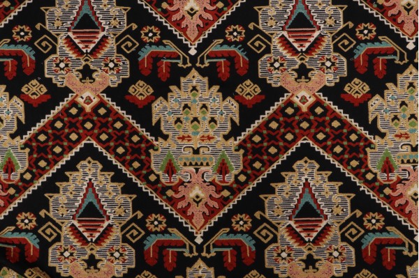 PK Lifestyles Casbah Embroidered Drapery Fabric in Jewel 