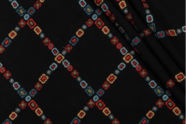 PK Lifestyles Diamond Jewel Embroidered Drapery Fabric in Canyon 