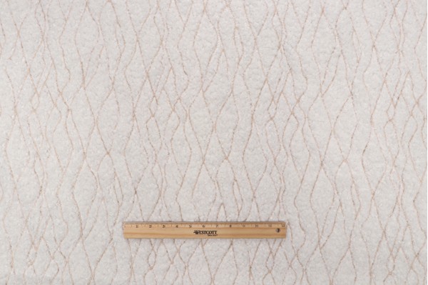 PK Lifestyles Fez Fur Embroidered Faux-Fur Decorator Fabric in Linen 