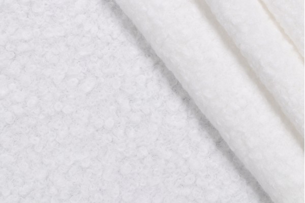 PK Lifestyles Curl Up Faux-Fur Decorator Fabric in White 