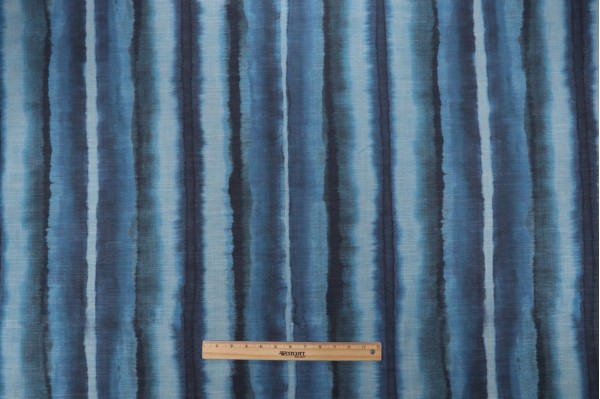 PK Lifestyles Desert Winds Printed Cotton Blend Drapery Fabric in Denim 