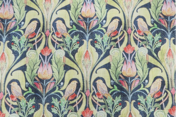 Click for Hamilton Lovette Printed Cotton Drapery Fabric in Moonlight  Hamilton Lovette Printed Cotton Drapery Fabric in Moonlight