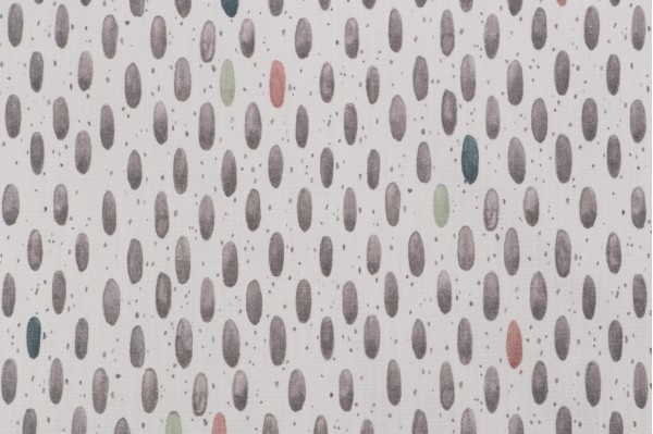 Hamilton Dashing Printed Cotton Drapery Fabric in Stone