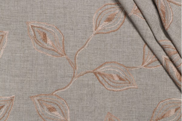 Click for 1 Yards Valiant Fabrics Riley Embroidered Drapery Fabric in Haze Valiant Fabrics Riley Embroidered Drapery Fabric in Haze