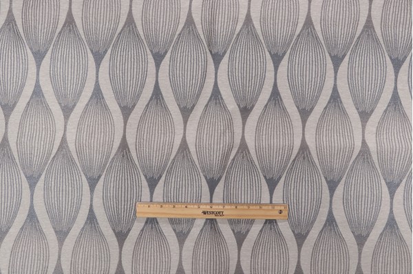 Pique Woven Upholstery Fabric in Grey
