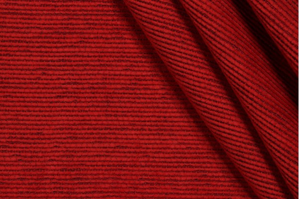 Grey Watkins Chez Neal Shadow Woven Upholstery Fabric in Mandarin Red for Scalamandre