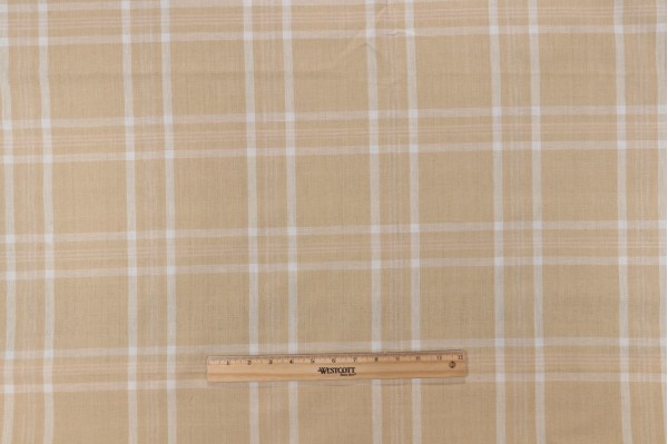 Fonthill Verity Check Woven Decorator Fabric in Neutral/Multi for Scalamandre
