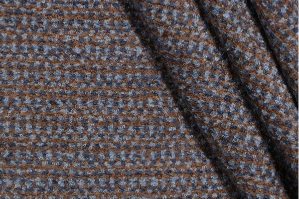 Scalamandre Litchfield Woven Upholstery Fabric in Cobalt/Chocolate