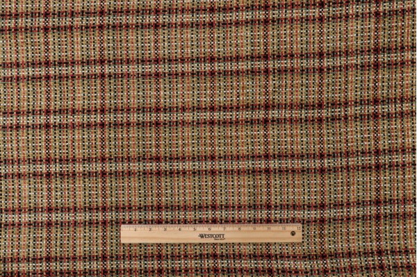 Click for .88 Yards Scalamandre Kenshire Plaid Chenille Upholstery Fabric in Multi Scalamandre Kenshire Plaid Chenille Upholstery Fabric in Multi