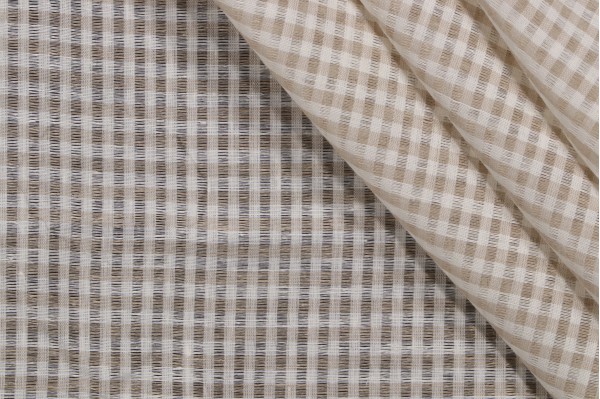 Fonthill Stockholm Sheer Drapery Fabric in Medium Beige for Scalamandre
