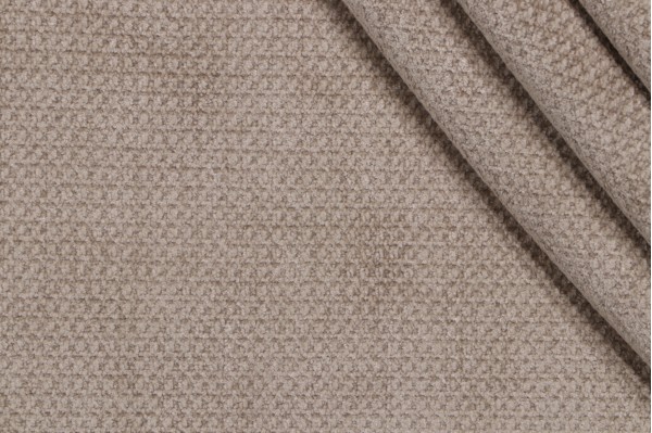Scalamandre Alfa Plaid Woven Chenille Upholstery Fabric in Beige