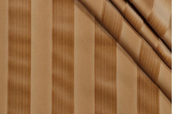 Scalamandre Guardi Wide Stripe Velvet Upholstery Fabric in Bisque