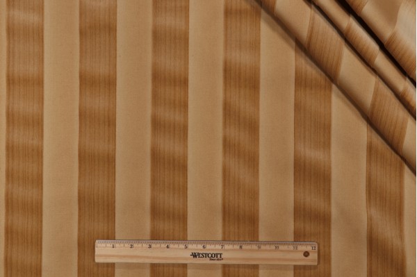Scalamandre Guardi Wide Stripe Velvet Upholstery Fabric in Bisque