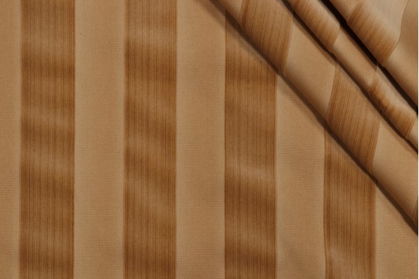 Scalamandre Guardi Wide Stripe Velvet Upholstery Fabric in Bisque