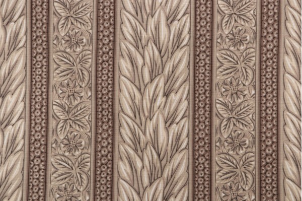 Grey Watkins Sweet Leilani Stripe Printed Drapery Fabric in Taupe for Scalamandre