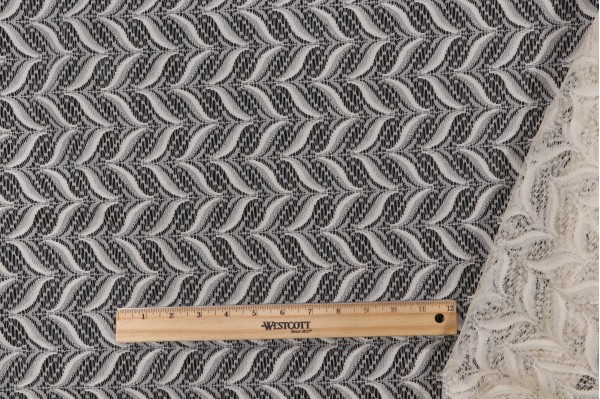 Scalamandre Sheer Weighted Lace Drapery Fabric in Ivory