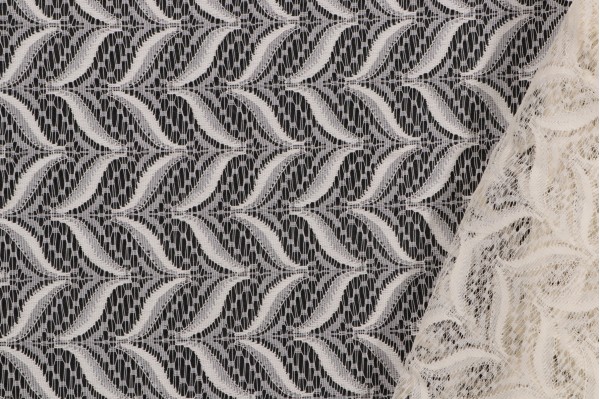 Scalamandre Sheer Weighted Lace Drapery Fabric in Ivory