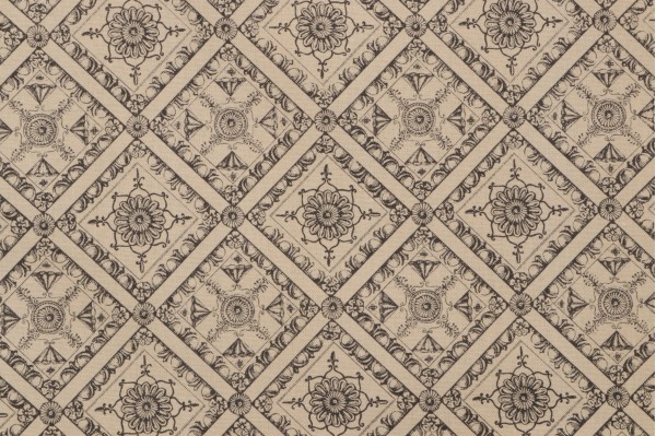 Scalamandre Cl. Pergolesi Toile Printed Drapery Fabric in Charcoal