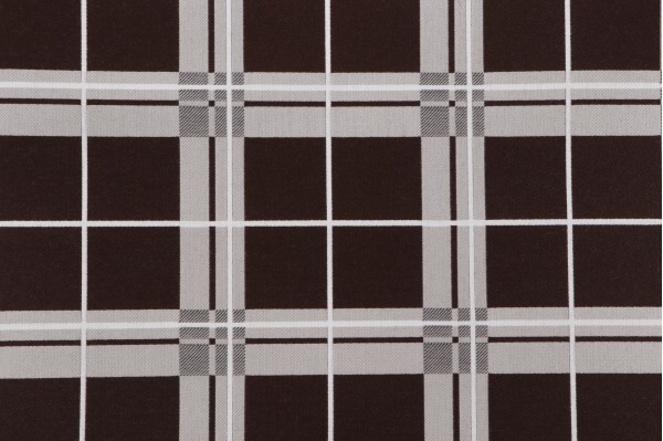 Scalamandre Anne's Plaid Woven Upholstery Fabric in Stone Espresso